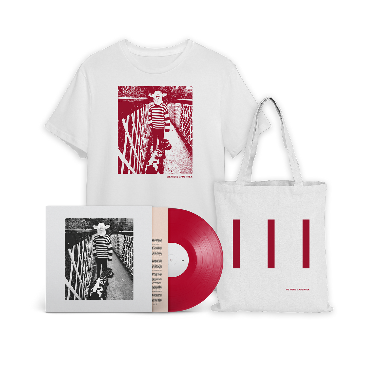 WE WERE MADE PREY. | RED VINYL BUNDLE